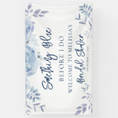 Iets Bluws voor ik trouw Bloemige Bruidsmeisjes Br Spandoek (Verticaal)