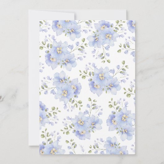 Iets Bluws Voor Ik Trouw Botanische Bruidsdouche Kaart (Achterkant)