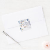 Iets Bluws voor ik trouw Bruidsfeest Bloemen Vierkante Sticker (Envelop)