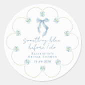 Iets Bluws voor ik Trouw Bruidsfeest Ronde Sticker (Voorkant)