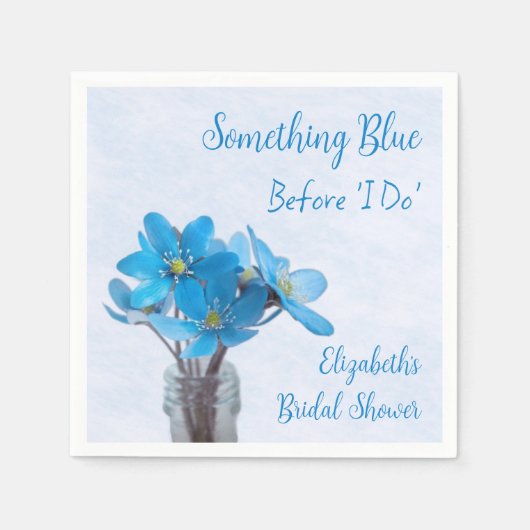 Iets Bluws voor ik Trouw Bruidsfeest Servet (Voorkant)