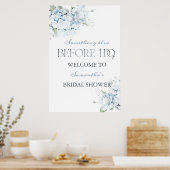 Iets Bluws voor ik trouw Bruidsfeest Welkom Poster (Keuken)