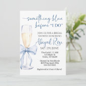 Iets Bluws voor ik trouw Bruidsshow Uitnodiging (Staand voorkant)