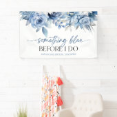 Iets Bluws voor ik trouw Bruiloft met bloemmotief Spandoek (Insitu)