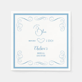 Iets Bluws Voor Ik Trouw Elegante Bruidsborrel  Servet