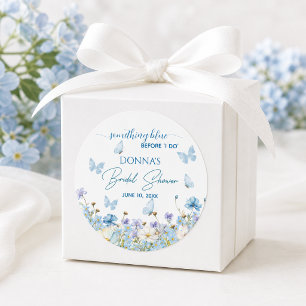 Iets Bluws voor 'Ja, ik wil' Bruiloftsfeest met bl Ronde Sticker