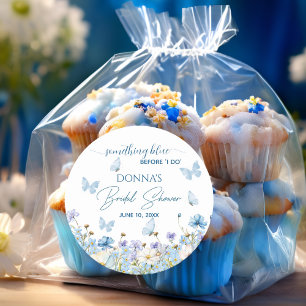 Iets Bluws voor 'Ja, ik wil' Bruiloftsfeest met bl Ronde Sticker