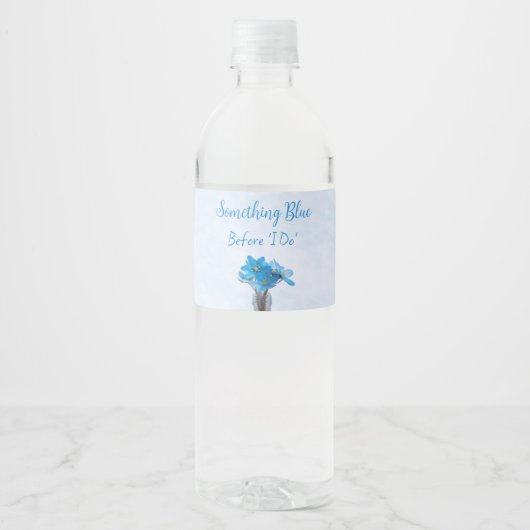 Iets Bluws voor mijn Bruidsdouche Waterfles Etiket (Voorkant)