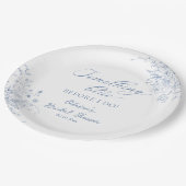 Iets Bluws voor mijn Bruidsfeest Papieren Bordje (Gekanteld)