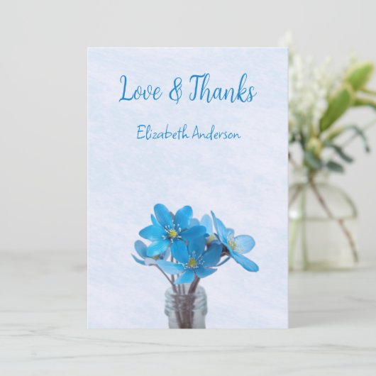 Iets Bluws voor mijn Bruiloft Bedankkaart (Staand voorkant)