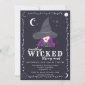 Iets boze heks Halloween feest Kaart (Voorkant)