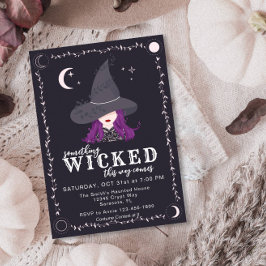 Iets boze heks Halloween feest Kaart