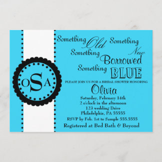 Iets Bridal Shower Invitation (fel blauw) Kaart