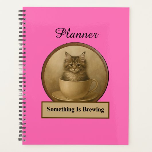 Iets brouwt Maine Coon Lichtroze Planner (Voorkant)