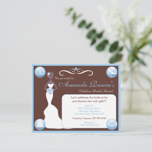 Iets Chocolade, iets blauw Kaart (Staand voorkant)