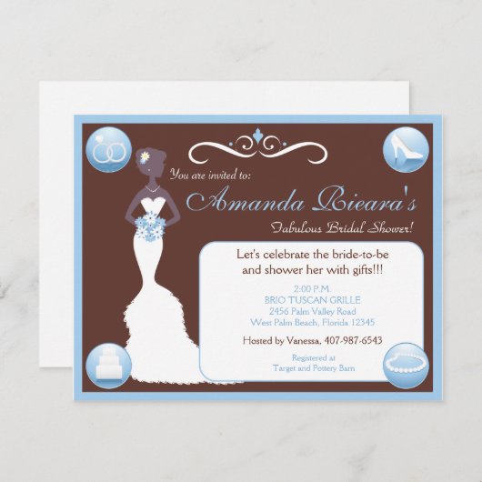 Iets Chocolade, iets blauw Kaart (Voorkant / Achterkant)