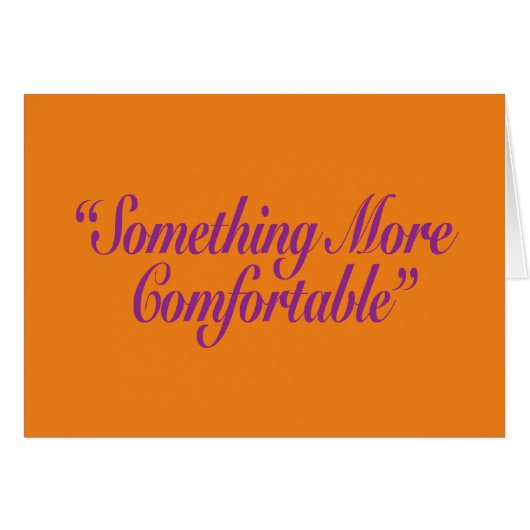 Iets comfortabeler Sinaasappel BG Kaart (Voorkant Horizontaal)