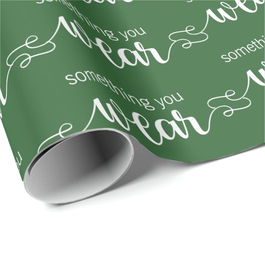 Iets dat je groene en witte feestdag Draag Cadeaupapier (Rol Hoek)