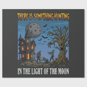Iets dat licht jaagt op Halloween maan spookachtig Cadeaupapier