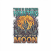 Iets dat maan Halloween Zombie Hand Graf achtervol Sticker (Voorkant)
