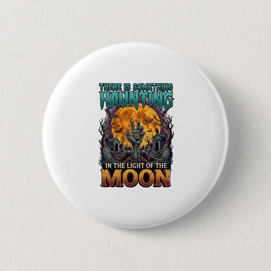 Iets dat maan Halloween zombie hand graf hekts Ronde Button 5,7 Cm (Voorkant)