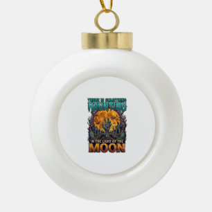 Iets dat maan Halloween zombie hand grafsteen acht Keramische Bal Ornament