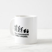 Iets dat op een of andere manier vreselijk verkeer koffiemok (Voorkant links)