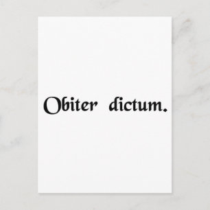 Iets dat terloops gezegd is. briefkaart