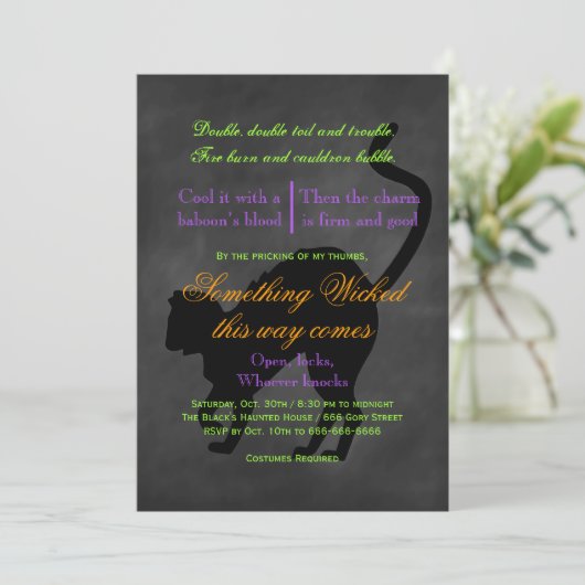 Iets dat uitnodigen van Halloween Kaart (Staand voorkant)