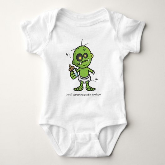 Iets dood in mijn luier Baby Creeper Romper (Voorkant)