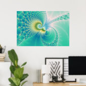 Iets Fishy - Fractal Art Poster (Thuiskantoor)