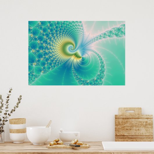 Iets Fishy - Fractal Art Poster (Keuken)