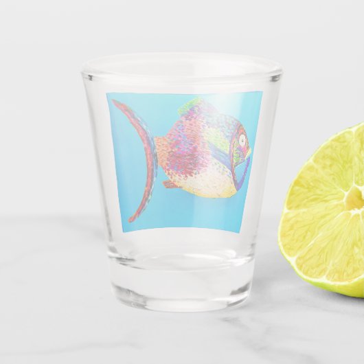 Iets Fishy Shot Glass Glas (Achterkant)