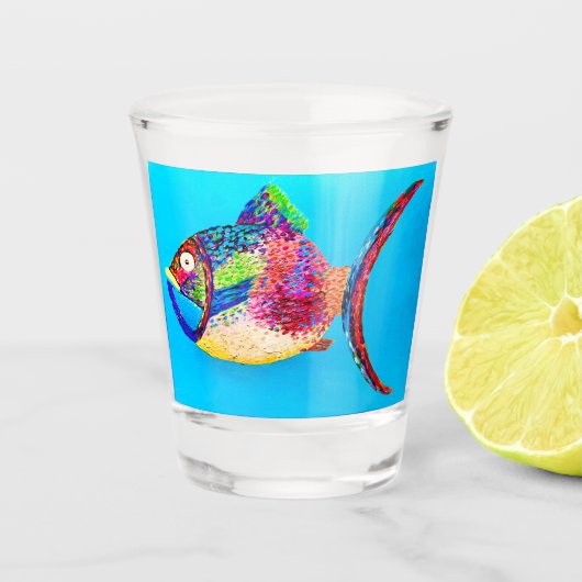 Iets Fishy Shot Glass Shot Glas (Voorkant)