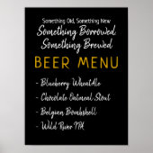 Iets Geleend, Iets Gebrouwen Biermenu Poster (Voorkant)