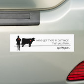 Iets gemeenschappelijk bumpersticker (Op auto)