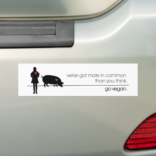 Iets gemeenschappelijk bumpersticker (Op auto)