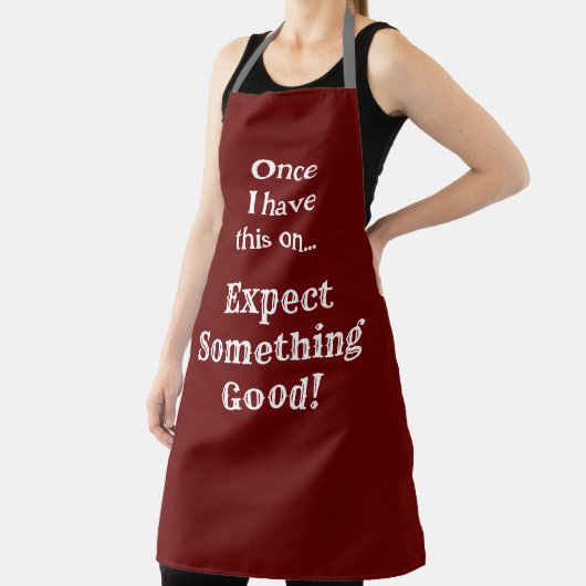 Iets goeds | Funny Phrase met White Text Schort (Insitu)