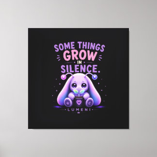 Iets groeit in stilte canvas afdruk