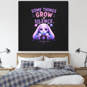 Iets groeit in stilte canvas afdruk (Insitu (Slaapkamer))