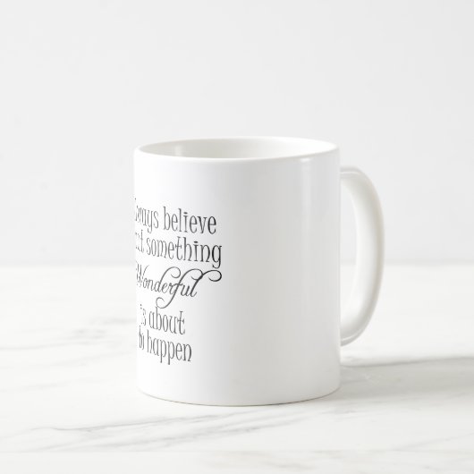 Iets groots positieve prijsbevestiging koffiemok (Voorkant rechts)