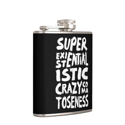 'Iets heel akeligs' fles Heupfles (Rechts)