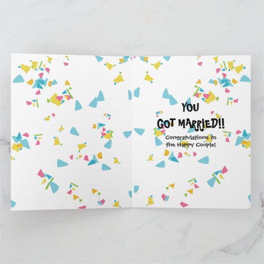 Iets heel groots bruiloft gefeliciteerd Kaart (Binnen)