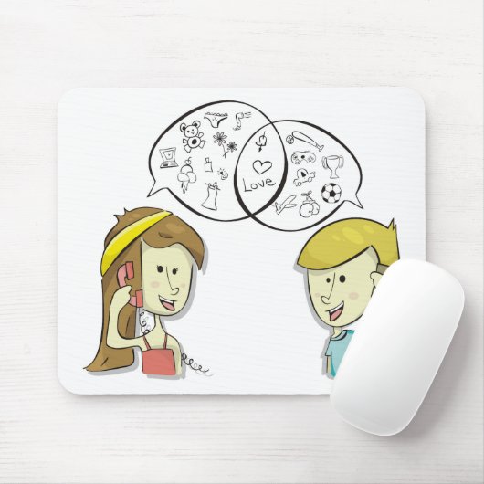 iets in de gewone Mousepad Muismat (Met muis)