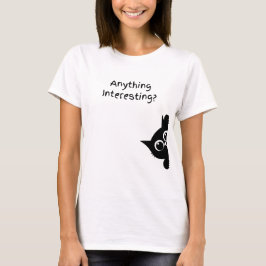 Iets interessants? Grappige Zwarte Kat Grafisch On T-shirt