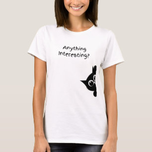 Iets interessants? Grappige Zwarte Kat Grafisch On T-shirt