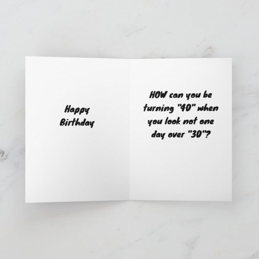 IETS IS "FISHY" "40th" BIRTHDAY HUMOR Kaart (Binnen)