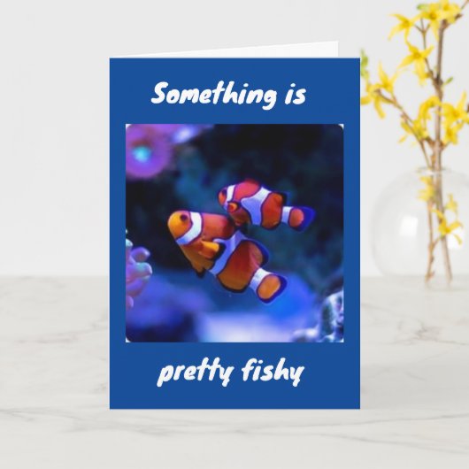 IETS IS "FISHY" "40th" BIRTHDAY HUMOR Kaart (Gele Bloem)