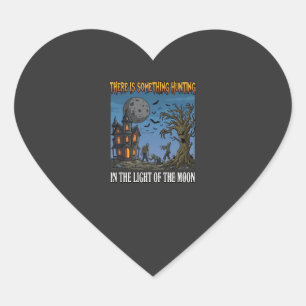 Iets Jacht Licht Maan Halloween Heeft Zom Hart Sticker