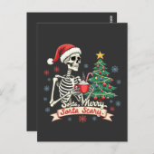 Iets Kerstachtigs, Iets Engs, Enge Kerstskelet Xma Briefkaart (Voorkant / Achterkant)